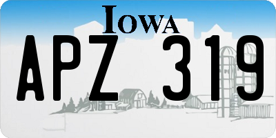 IA license plate APZ319