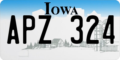 IA license plate APZ324