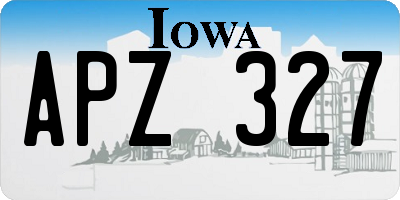 IA license plate APZ327
