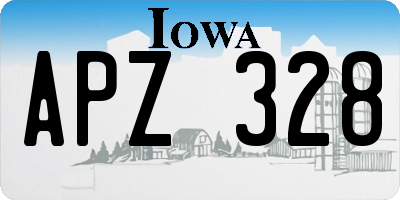 IA license plate APZ328