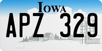 IA license plate APZ329