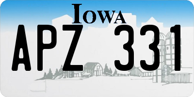 IA license plate APZ331