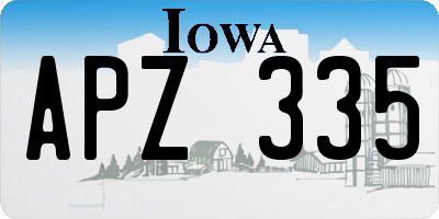 IA license plate APZ335