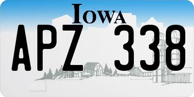 IA license plate APZ338