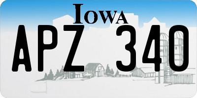 IA license plate APZ340