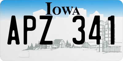 IA license plate APZ341
