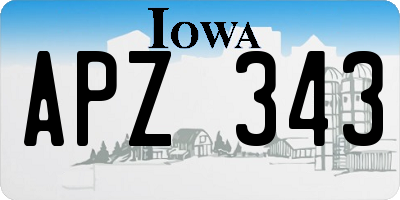 IA license plate APZ343