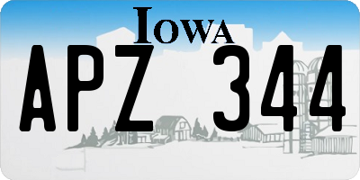 IA license plate APZ344