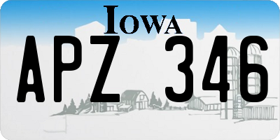 IA license plate APZ346