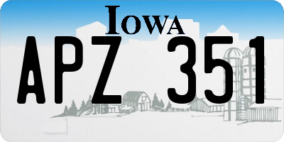 IA license plate APZ351