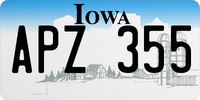 IA license plate APZ355