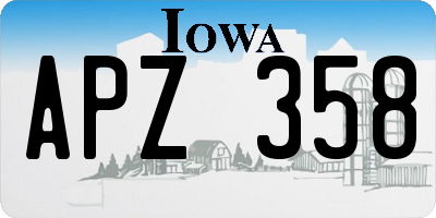 IA license plate APZ358