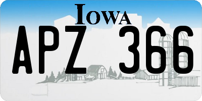 IA license plate APZ366