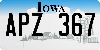 IA license plate APZ367