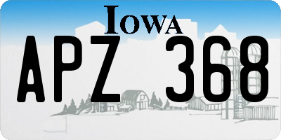 IA license plate APZ368