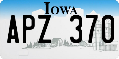 IA license plate APZ370