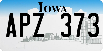 IA license plate APZ373