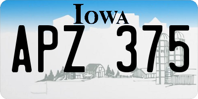 IA license plate APZ375