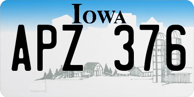 IA license plate APZ376