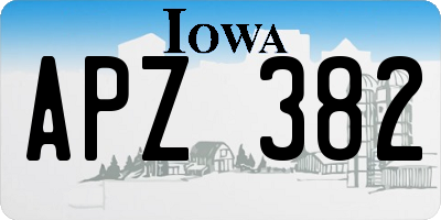 IA license plate APZ382