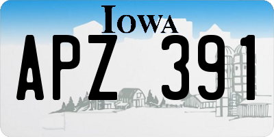 IA license plate APZ391