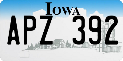 IA license plate APZ392
