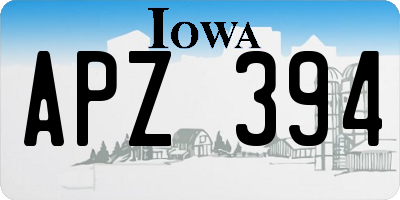 IA license plate APZ394