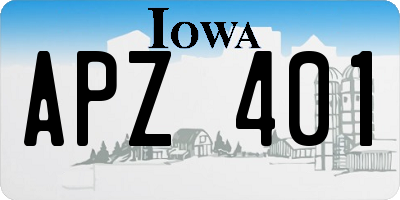 IA license plate APZ401