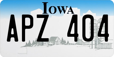 IA license plate APZ404
