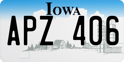 IA license plate APZ406