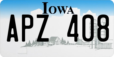 IA license plate APZ408
