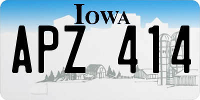 IA license plate APZ414