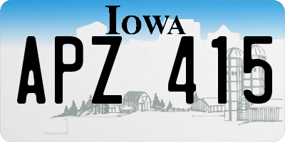 IA license plate APZ415