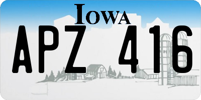 IA license plate APZ416