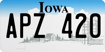 IA license plate APZ420