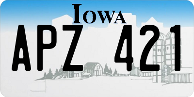 IA license plate APZ421