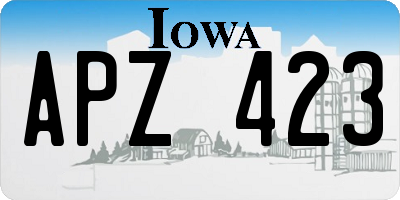 IA license plate APZ423