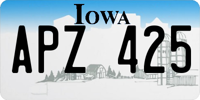 IA license plate APZ425
