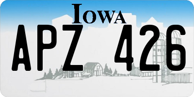 IA license plate APZ426