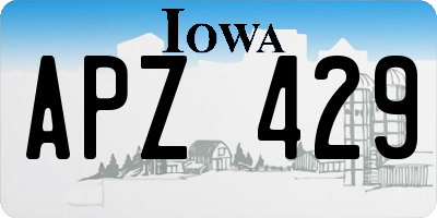 IA license plate APZ429