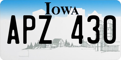 IA license plate APZ430