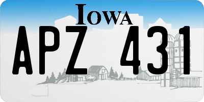 IA license plate APZ431