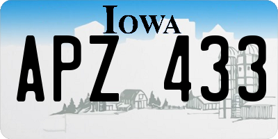 IA license plate APZ433