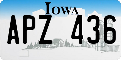 IA license plate APZ436