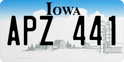 IA license plate APZ441
