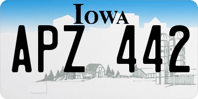 IA license plate APZ442