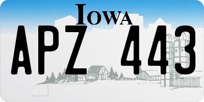 IA license plate APZ443
