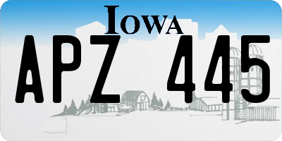 IA license plate APZ445