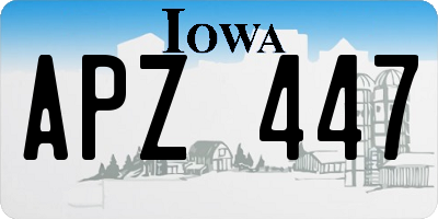 IA license plate APZ447