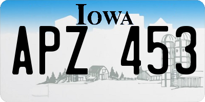 IA license plate APZ453